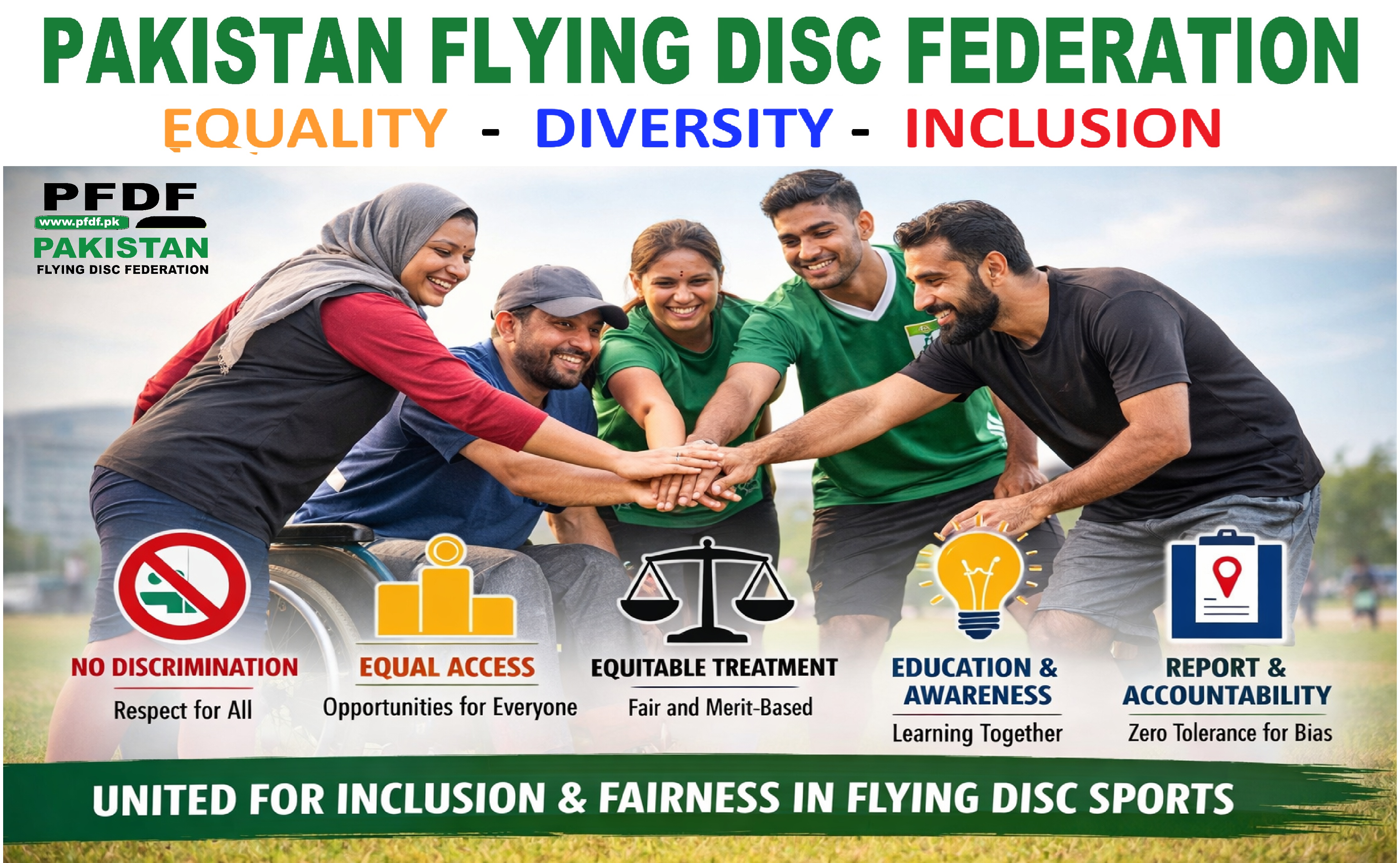 Pakistan Flying Disc Federation Reaffirms Commitment to Equality, Diversity, and Inclusion